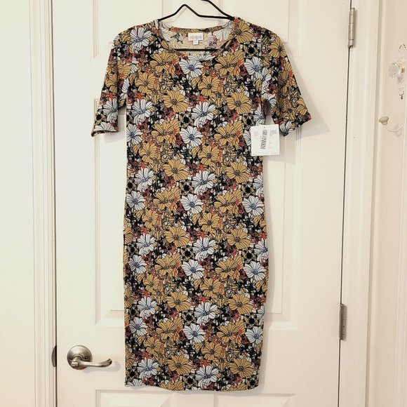 LuLaRoe Floral Julia Dress Size XS - Picture 1 of 4